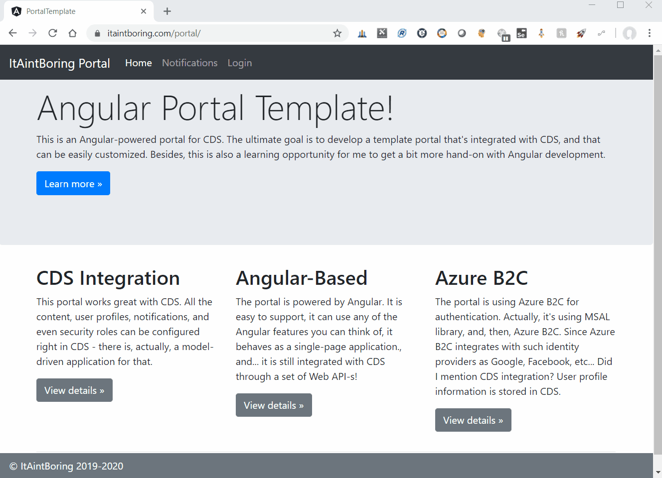 Custom CDS portal